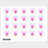 Mammie's kleine cupcake ronde sticker (Vel)