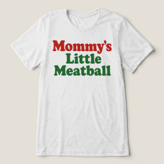 Mammie's Kleine Gehaktbal Grappig Italiaans Retro Tri-Blend Shirt