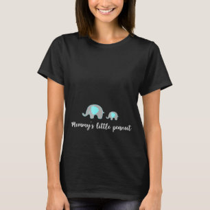 Mammie's Kleine Pinda  Schattige Olifant Zwangere  T-shirt