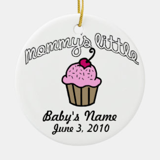 Mammie's Little Cupcake - Roze - Jouw naam Keramisch Ornament