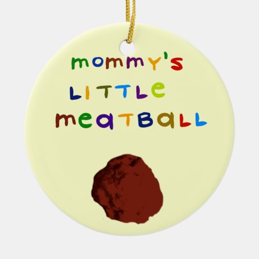 Mammie's Little Meatball Gepersonaliseerd Ornament (Voorkant)