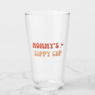 Mammie's Sippy Cup - Funny Wine Labels for New Mom Glas