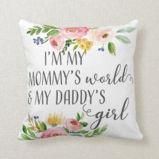 Mammie's Wereld Papa's Meisje Baby Nursery Pillow Kussen