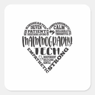 Mammografie technologie, Mammo technoloog Vierkante Sticker