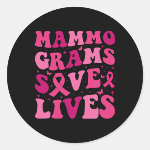 Mammogrammen sparen levende dieren borstkankerwaar ronde sticker