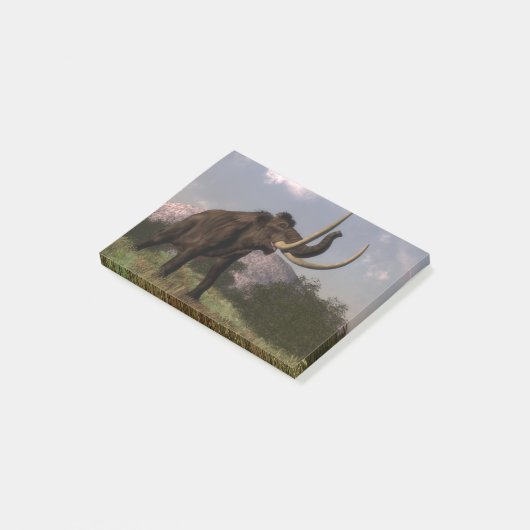 Mammoth - 3D rendering Post-it® Notes (Schuin)