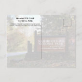 Mammoth Cave Ingangsteken, Nationaal Park Briefkaart (Achterkant)
