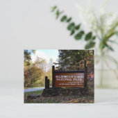 Mammoth Cave Ingangsteken, Nationaal Park Briefkaart (Staand voorkant)
