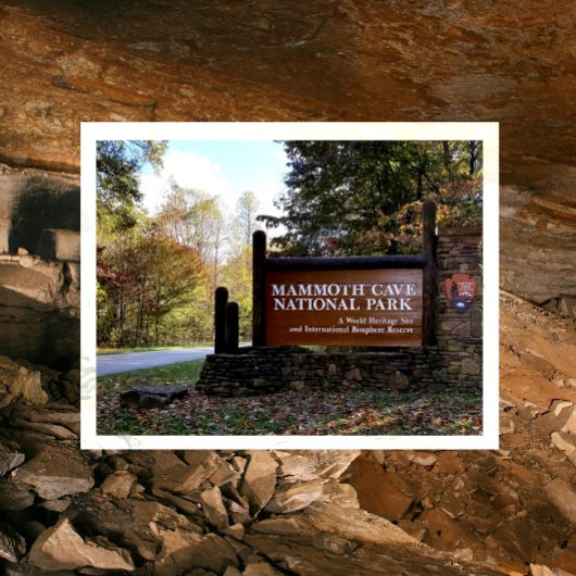 Mammoth Cave Ingangsteken, Nationaal Park Briefkaart