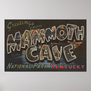 Mammoth Cave, Kentucky - Grote letterscènes Poster