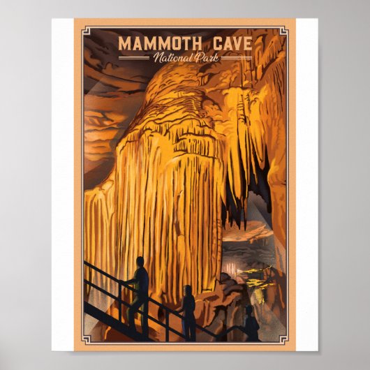 Mammoth Cave Nationaal Park Litho Kunstwerk Poster (Voorkant)