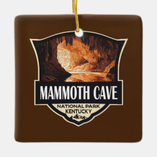 Mammoth Cave National Park Illustratie Retro Art Keramisch Ornament