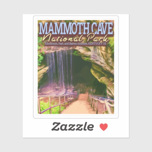 MAMMOTH CAVE NATIONAL PARK - KENTUCKY US STICKER (Vel)