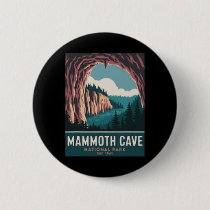 Mammoth Cave National Park Vintage Kamperen Wandel Ronde Button 5,7 Cm