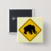Mammoth Crossing Vierkante Button 5,1 Cm (Voorkant /achterkant)