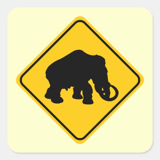 Mammoth Crossing Vierkante Sticker (Voorkant)
