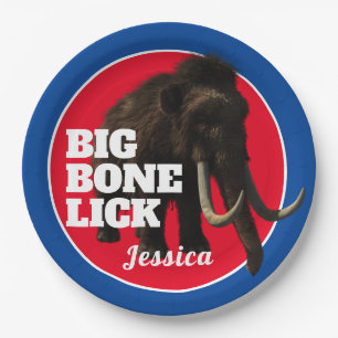 Mammoth en Big Bone Lick   Papieren Bordje