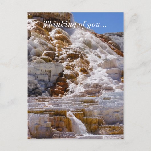 Mammoth Hot Springs Briefkaart (Voorkant)