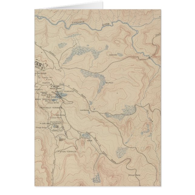 Mammoth Hot Springs en Vicinity 2 (Voorkant)