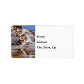 Mammoth Hot Springs Étiquette de adresse (Devant)