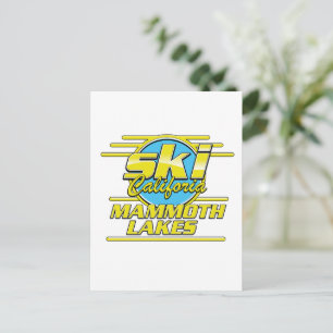 Mammoth Lakes California Ski logo in het Nederland Briefkaart