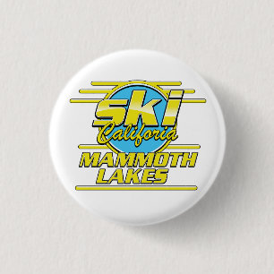 Mammoth Lakes California Ski logo Ronde Button 3,2 Cm