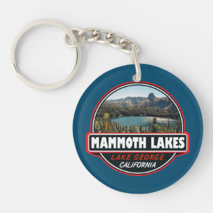 Mammoth Lakes California Travel Art Emblem Sleutelhanger