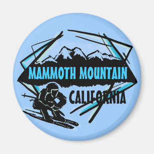 Mammoth Mountain California blue ski logo magnet Magneet