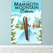Mammoth Mountain California naar ski Canvas Afdruk (Insitu (Houten vloer))