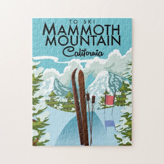 Mammoth Mountain California naar ski Legpuzzel (Verticaal)