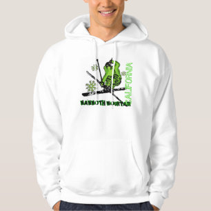 Mammoth Mountain California neon green ski hoodie
