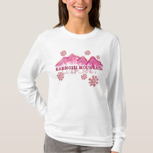 Mammoth Mountain California roze thema hoodie T-shirt