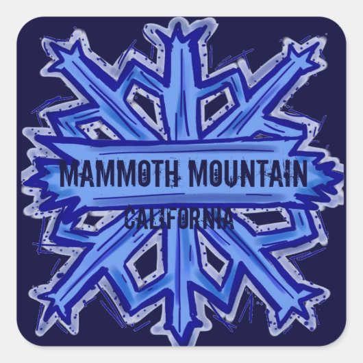 Mammoth Mountain California sneeuwvlok stickers (Voorkant)