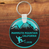 Mammoth Mountain California snewboard art sleutelh Sleutelhanger (Voorkant)