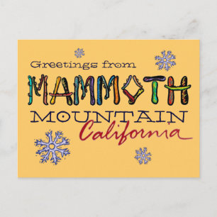 Mammoth Mountain California snowboard briefkaart