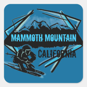 Mammoth Mountain Californië blauw ski stickers