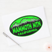 Mammoth Mountain Californië ovale stickers (Envelop)