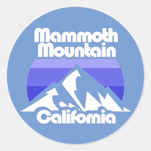 Mammoth Mountain Californië Ronde Sticker (Voorkant)