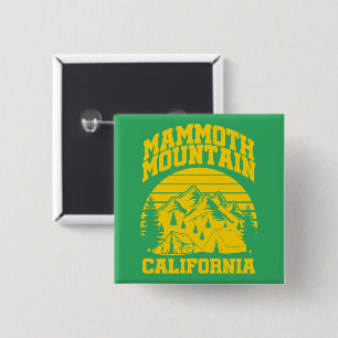Mammoth Mountain, Californië Vierkante Button 5,1 Cm