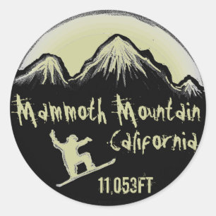 Mammoth Mountain-snowboard Californische stickers