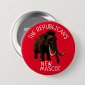Mammoth New Mascot Ronde Button 7,6 Cm (Voorkant /achterkant)