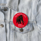 Mammoth New Mascot Ronde Button 7,6 Cm (In situ)