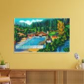 Mammoth Pool op Sol Duc Hot Springs Canvas Afdruk (Insitu (Woonkamer))
