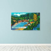 Mammoth Pool op Sol Duc Hot Springs Canvas Afdruk (Insitu (Houten vloer))