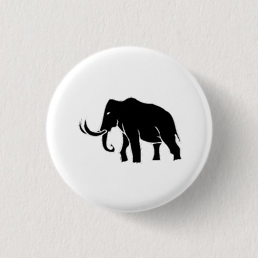 Mammoth Silhouette Ronde Button 3,2 Cm (Voorkant)