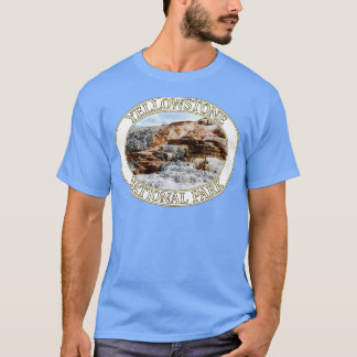 Mammoth Springs in het Yellowstone National Park i T-shirt
