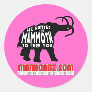 Mammoth Sticker in Roze