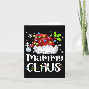 Mammy Claus Kerstman Hoed Kerstmis Licht Xmas Fami Kaart