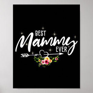Mammy ever knuffige bloemen verjaardag moeder moed poster