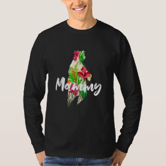 Mammy mama Beer mama Brown Beer Floral Pattern Lov T-shirt